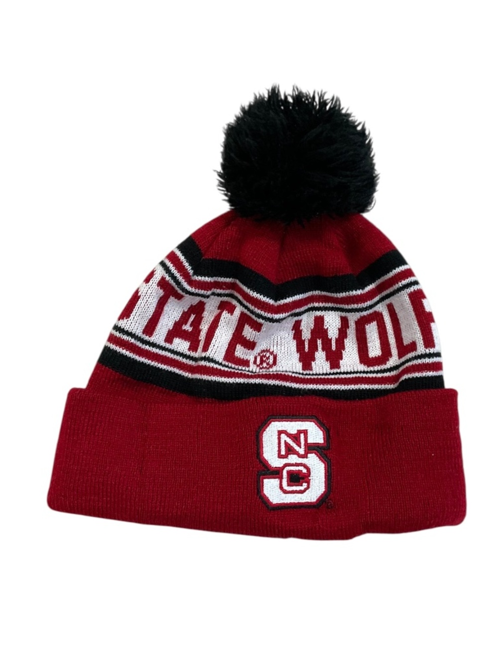 NC State Wolfpack Youth Pom Beanie NCSU Boys 4–7 toboggan hat